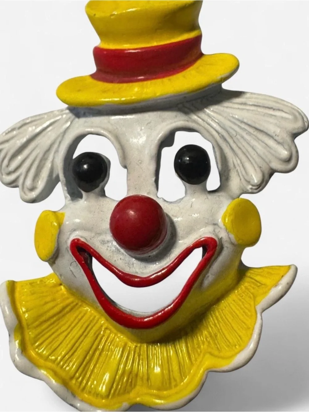 Vintage Gerry’s White Enamel Clown Brooch